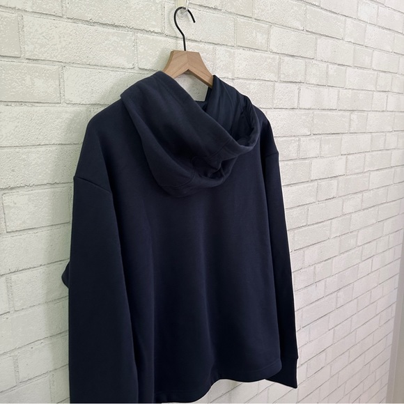 ADIDAS Navy Logo Sweatshirt Hoodie - Picture 8 of 9